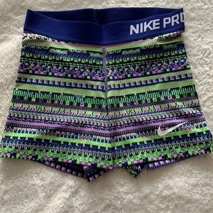 Multicolor Nike Pro Shorts